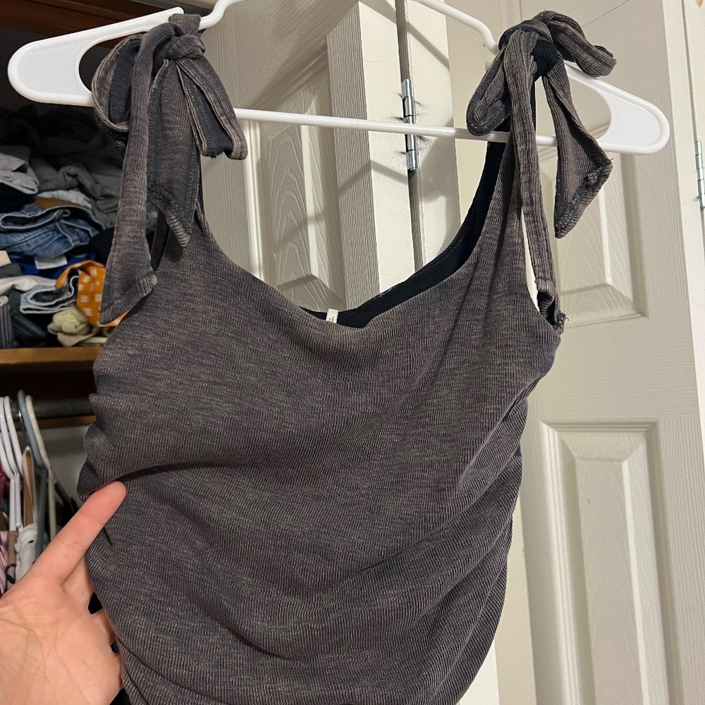 Free People tie crop top tank